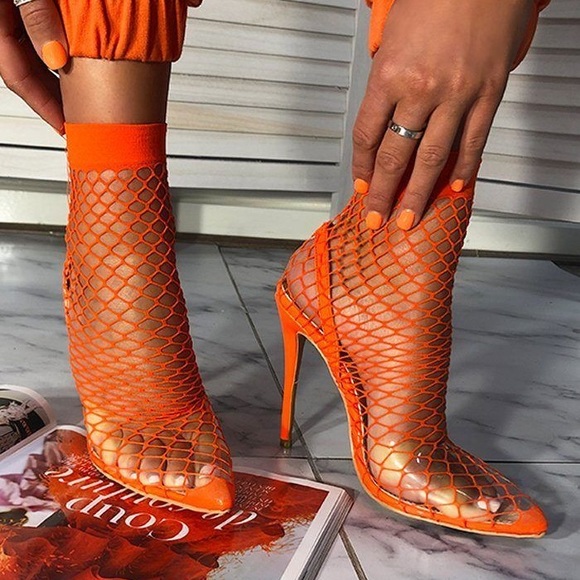 mesh sock heels